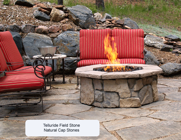 46″ Octagon Custom Stone Gas Fire Pit  FirePit Outfitter – Fire Pit  Outfitter