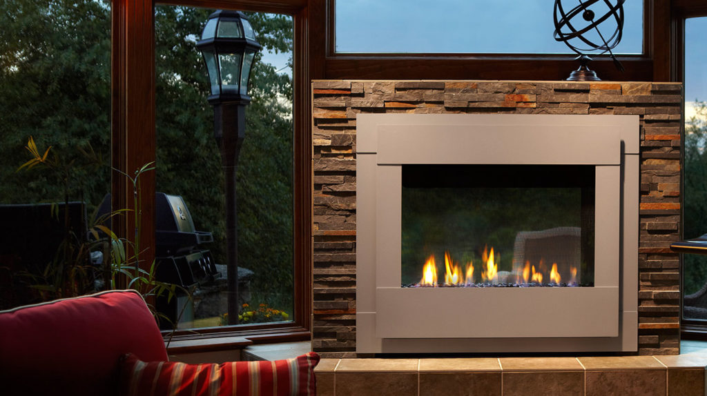 Outdoor Lifestyles Twilight II Indoor Outdoor Fireplace - See Through  Fireplaces